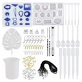 Comprehensive DIY resin jewelry making kit with silicone molds, tools, and accessories. - Multiple Shape Silicone Mold Set (112pcs Y056)