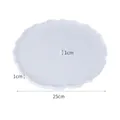 25cm irregular wavy silicone mold for DIY crystal epoxy resin fruit tray - 25cm Petal Wave Edge Mold (60-380)