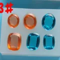 Moule en silicone translucide à 6 cavités pour bijoux en résine et pendentifs DIY - Style Gemme Arrondi à 6 Trous (50-542) / Blanc
