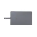 Gray silicone baking kneading mat with scale measurements and storage buckle - Gray
