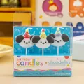 Juego de 3 lindas velas de cumpleaños con forma de perro y sombreros de fiesta de colores - Vela Perro Mascota