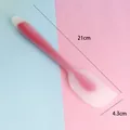 Detailed view of the 21cm x 4.3cm heat-resistant integrated silicone baking spatula tool - S / Red