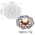 Lotus flower shaped silicone mold for DIY resin coasters and candle holders, 13.5cm - Lotus Shape Candlestick (60-734)