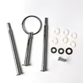 Premium silver metallic hardware accessory kit for DIY three tier cake and fruit tray stand - Ring Handle Stand Set (Silver) / 51038