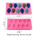 Moule en silicone chiffres ballons roses pour décoration de gâteau fondant et chocolat - Rose-Chiffres Ballon (50-1164)