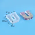 DIY Letter U silicone mold for resin casting and alphabet decoration with dimensions - Letter U (J230546-U)