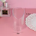 Copa de postre de plástico transparente inclinada para mousse, tamaño 4x8,5 cm - Copa Ovalada Inclinada / 10 Piezas/Paquete (40x85mm)