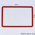 Premium 60x40cm red-edged non-stick silicone fiberglass baking mat, weight 205g - W1009-A (60cmx40cm)