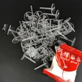 Durchsichtige Tortendeko-Isoliernägel für Puppen und Ornament-Sockel aus Plastik - Kuchenisolationsbasis / 100 Stück Set (Klein) / Transparent
