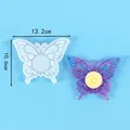 Butterfly shaped silicone mold for DIY resin coaster and candle holder craft, 13.2x10.6cm - Butterfly Shape Candlestick (60-735)