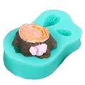 Molde de silicona de tronco de árbol para pastel de fondant con base de anillos anuales - Estilo de Tronco de Árbol Cian (50-1646)