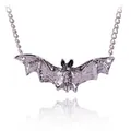 Gothische Fledermaus-Halskette in Altsilber-Optik, ideal für Halloween-Kostüme - Fledermaus Halskette (4#) / Antik Silber