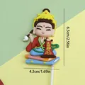 Cartoon scholar cake topper with 6.5cm height dimension for graduation party decor - Scholar Figurine / 1 Piece