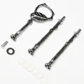 Premium silver metal hardware kit for DIY tiered fruit tray featuring a decorative leaf handle - Leaf Handle Stand Set (Silver) / 84045-2