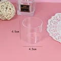 Taza de postre cilíndrica de plástico transparente de 4,5 cm para repostería - Copa Redonda / 10 Piezas/Paquete (45x45mm)