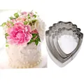 Set van 4 rvs pioentulpsnijders voor fondant cake decoratie gereedschap - 4-delige set