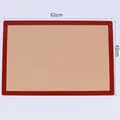 Large 62x42cm heat resistant non-stick silicone baking mat with red border for oven - W1010 (62cmx42cm)