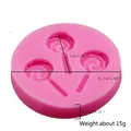 Pink silicone lollipop mold for fondant, resin, and chocolate crafting - Triple Spiral Lollipop (50-155 Pink)