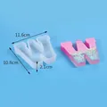 Translucent silicone mold for DIY resin letter W with dimensions 11.6x10.8x2.1cm and weight - Letter W (J230546-W)