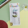 Colorful gradient balloon-style number 5 birthday candle for cake party decoration - Balloon Number 5 / 1 Piece