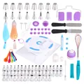 Complete 134-piece cake decorating kit including turntable, piping tips, and spatulas - 134-Piece Set (83063)