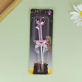Vela de cumpleaños número 1 rosa metalizado con corona y lazo en cartón - Corona Número 1 / Rosa