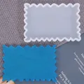 Molde de silicona con borde ondulado para posavasos de resina DIY y manualidades - Borde Ondulado Cuadrado (60-250) / 1 Pieza