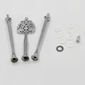 Chrome 3-tier cake stand handle hardware kit with decorative crown filigree - Vine Handle Stand Set (Silver) / 84047-2