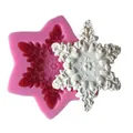Snowflake silicone fondant mold for DIY Christmas cake decoration and baking. - Detailed Snowflake Style (50-182-A)