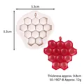 Molde de silicona panal para colgante de uva en resina DIY, medida 5,3 cm x 5,3 cm - Estilo Colgante de Panal (50-1907) / 5.3x5.3cm / Gris