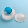 Stampo rotondo in silicone per resina con pezzo finito blu glitter per gioielli fai da te creativi - Stile Rotondo / Bianco