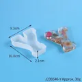 Transparent silicone letter Y mold for resin casting with size measurement details - Letter Y (J230546-Y)