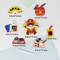Chinese style graduation cake toppers dimensions and set details 8pcs - Female Scholar Set / 7-Piece Set
