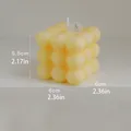 Vela aromática de burbujas amarilla, cubo de 6x6x5,5cm para decoración de hogar. - L / Amarillo