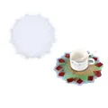 Mandala pattern irregular silicone mold for DIY resin coaster crafts, 20.5cm size. - Mandala Wave Round (60-580)