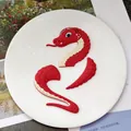 Décoration de gâteau en caoutchouc souple en forme de serpent rouge pour anniversaire - Ornement de Serpent en PVC Souple (Lot de 3) / Lot de 3