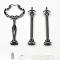 Silver 3-tier cake stand hardware kit for DIY fruit tray assembly accessories - Small Flower Handle Stand Set (Silver) / 84044-2