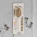 Vela de cumpleaños número 0 oro champán en blíster para decoración de tartas de fiesta - Número 0 / Champán dorado