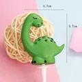 Cute green cartoon dinosaur resin cake topper figurine with 4.7x5.7cm dimensions - Resin Dinosaur / Green