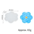 Flower-shaped silicone coaster mold, 20.3cm diameter, approx 65g for DIY resin crafts - Multi-Petal Flower Shape (60-719)