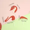 Decoratieve rode dierenriem slang taarttopper set met gedetailleerde afmetingen - Snake three-piece set