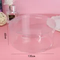 Contenedore redondo de plástico transparente para pasteles con medidas de tamaño - Caja redonda / 10 Piezas/Paquete (135x60mm)