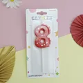 Vela de cumpleaños de dinosaurio rojo número 8 para decoración de pasteles infantil - Número 8 / Rojo
