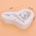 Molde de silicona de sirena para decoración de pasteles y jabón DIY, 11x10.7x2.4cm - 50-2021-B Gris