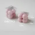 Vela aromática de cubo de burbujas rosa para recuerdos de boda y decoración del hogar - S / Rosa Morandi