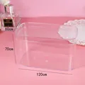 Caja de panadería rectangular de plástico transparente, dimensiones 120x60x70cm - Caja Rectangular Redondeada / 10 Piezas/Paquete (120x60x70mm)