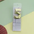Elegante vela dorada de cumpleaños número 5 para pastel en caja de venta transparente - 5 / Dorado