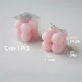 Vela aromática cubo rosa 3,9 cm x 3,6 cm, regalo creativo para ambiente en el hogar - S / Rosa
