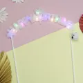 LED light-up Happy Birthday cake topper with colorful glowing letters for birthday party decor - Colored Light Happy Birthday Letter Lamp