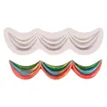 Detailed wavy curtain drape silicone mold for wedding cake border fondant decoration - Scalloped Pleat Style (50-1986-B) / Gray